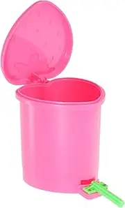 BUGUUYO Strawberry Waste Basket Small Paper Wastebasket Desk Trash Can Kawaii Plastic Bin for Office Bathroom