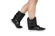 Powertrain Sports Pair 1kg Adjustable Ankle Weights Gym Equipment Wrist Fitness Yoga