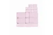 550gsm Cotton 7 Pce Bath Sheet Set Baby Pink