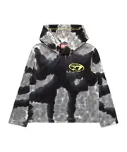 Diesel Kids Oval-D Logo Tie-Dyed Hoodie 16Y,4Y,14Y,12Y,10Y Black