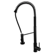 Bathroom Kitchen Faucets Tall Spring 360 degree Swivel Black Pull Out Kitchen Sink Mixer Tap Solid Brass