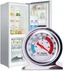 Refrigerator Freezer Thermometer Fridge DIAL Type Stainless Steel Hang Stand F5