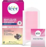 Veet Ready-To-Use Waxing Kit For Women | Wax Strips For Body Hair Removal, Wax K