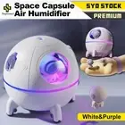 USB Type-c Air Humidifier Cute Space Capsule Aroma Diffuser LED Light Gift 220ml