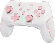 Matbip Wireless Pro Controller for Switch/Switch Lite/Switch OLED, wireless controller for switch with 2 back buttons, 3-level TURBO adjustable (Pink)