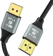 Znoogrn DisplayPort 1.4 Cable DP 8K Cable, DisplayPort to DisplayPort Cord, Dynamic HDR and 3D DP to DP Video Cord Compatible with Gaming Monitor, PC, Laptop, Dell, HP, Projector, TV
