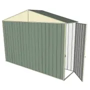 Build-a-Shed 3.0 x 0.8 x 2.3m Gable Single Hinged Side Door Shed - Green