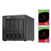 QNAP 453E 4-Bay NAS with 2X 10TB NAS HDD Bundle [BDLQNP453E94]
