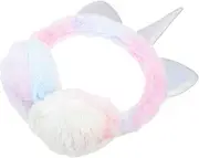 [LIFKOME] 1Pc Adorable Unicorn Earmuffs for Plush Ear Warmers Soft and Comfortable Handmade Design for Winter Cold Weather Fits Stylish and Practical Ear Covers