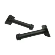 4 Pc 6" Shelf Support Pipe Style Faceout for Wall Mounted Pipeline Black