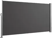 Side Awning Grey 200x300cm Sun Shade Indoor Outdoor Blinds Retractable Partition Screen