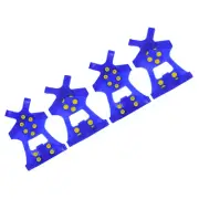 2Pairs 8.5" Ice Cleats Anti-Slip Snow Traction Cleat with 10 Steel Studs Blue