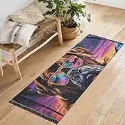 QGBYMX Dog Hawaii Tree Washable Runner Rug 2’ x 6’ Non Slip Kitchen Runner Rug for Hallways Entryway Patio Living Room Floor Carpet Runner- Soft Thin Mat for Family Pet