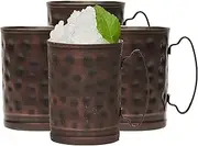 Libbey Moscow Mule Hammered Copper Mugs, 14-Ounce, Set of 4