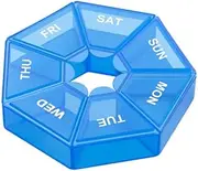 Weekly 7/14Day Tablet Pill Box Holder Medicine Storage Organizer Case Containers (1x Blue)