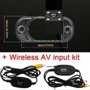 for Hyundai Santa Fe SantaFe Classic MK1 SM 2000 2001 2002 2003 2004 2005 2006 back up off Rear View reverse Car Vehicle Camera 4led Wireless