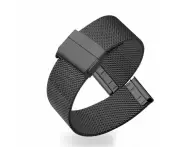 Milanese Stainless Steel Watch Straps compatible with Fitbit Luxe - Black