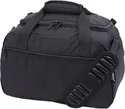 [Aerolite] 40x30x20 Wizz Air Maximum Size Cabin Bags with 5 Year Guarantee Foldable Carry On Premium Bag Holdall Small Lightweight Cabin Luggage Under seat Flight Travel Duffel Bag, Holdall Black,