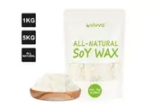 Vivva Bulk 100% Pure Soy Wax Natural Kosher Candle Making Supplies Crafts Cruelty Free(1kg/5kg)