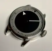 MAGIC HOUR WATCH KIT FOR ETA 6497-1, 316L ST. STEEL CASE PVD, GREY DIAL - NEW!