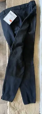 Black Arista Leather Fullseat Breeches - Size 32 Tall