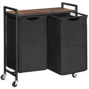 Laundry Hamper, Laundry Sorter 2 Section, 2 × 13 Gal (49.5L), Laundry Basket ...