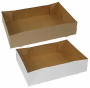 2-Piece Donut Box White Outside Kraft Inside 12" L x 2.5" W x 16" D | 150/Bundle