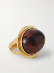 [Chloé] Chloé - Gold-tone Jasper Ring - 56 56 Gold
