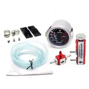 2"52mm Car Smoke Len Turbo Boost Gauge PSI/In.Hg With Adjustable Auto Turbo Boost Controller Kit 1-30 PSI IN-CABIN with Red Controller