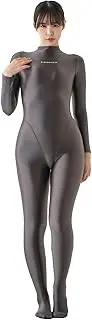 [LEOHEX] Satin Spandex Catsuit Shiny Full Body Women's Costume Without Hood Full Suit Zentai Overalls Stretch Bodystocking