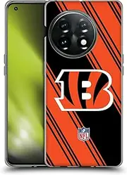 Head Case Designs Officially Licensed NFL Stripes Cincinnati Bengals Artwork Soft Gel Case Compatible with OnePlus 11 5G