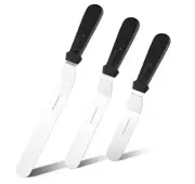 NEW Puckway 3 Piece Black Offset Frosting Spatula Set