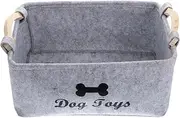 Dog Toy Box Storage Dog Toys Box Pet Toy Box Dog Toy Container Pet Toy Storage Bin - Felt Dog Toys Bin Puppy Toy Basket Cat Toy Storage Basket for Home