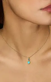 [Emily P. Wheeler] Blue Heart 18K Yellow Gold Multi-Stone Necklace