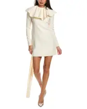 Valentino Silk-Lined Wool Sheath Dress