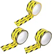 HOLIDYOYO 1Roll Warning Safety Tape Self Adhesive Caution Stripes Yellow for Walls Floors for Construction Sites Heavy Duty Barrier Tape for Safety