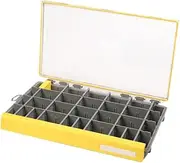 ＫＬＫＣＭＳ Fishing Tackle Box Storage Container Fishing Accessories Clear Lid Lightweight Thicken Multi Adjustable Dividers Lure Box, 35.5x23x4.5cm