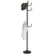 Costway Coat Rack Metal Hat Clothes Tree Stand Black