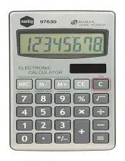 [Marbig] 8 Digit Handheld Calculator Home/Office/School w/ Large Display Silver