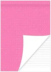 Filofax A5 Refill Perf White Ruled Notepad with Pink Cover