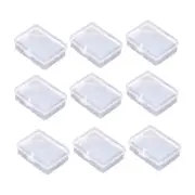 20 Pcs Clear Empty Hinged Boxes Storage Empty Beads
