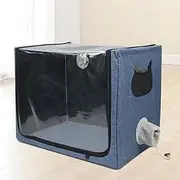 Pet Atomization Nest, 23.6x15.7x18 Pet Dog Cat Oxygen ICU Cage, Cat and Dog Oxygen Inhalation Machine Dedicated Folding Atomization Box, Small Pet for Cough Breathing Treatment