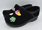 Dansko Women Size EU 37 US 6.5-7 Hook And Loop Patch Pro Black Clogs Shoes