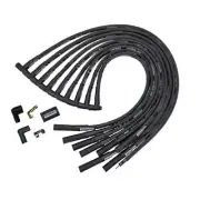 Moroso 73819 Spark Plug Wire Set Spiral Core 8.65 mm Black Straight Plug Boots