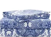 Pointehaven 200 GSM Flannel Sheet Set, Queen, Printed, Alpine
