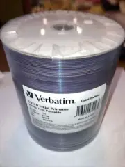 100 VERBATIM 16X Blank DVD-R 4.7GB DataLifePlus White Inkjet Printable 97016