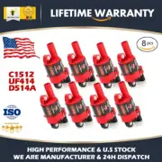 8Pcs Ignition Coil For Chevy GM 12573190 GN10165 D514A LS LS3 UF414 C1512 IC534 (for: Saab)