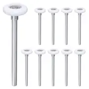 10pcs 1.8" Nylon Garage Door Rollers for 2" Garage Track, 6.5" Long Stem, White