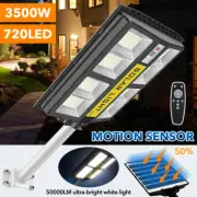 3500W 720LED Commercial Solar Street Light Outdoor Motion Sensor LED Flood Light