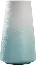Ceramic Vase, Blue White Vasefor Home Decor, Minimalist Vase, Lego Vase, Modern Home Decor, Dried Flower Vase, Shelf Decor Bathroom, Kitchen, Living Room Centerpieces. (White Cyan)